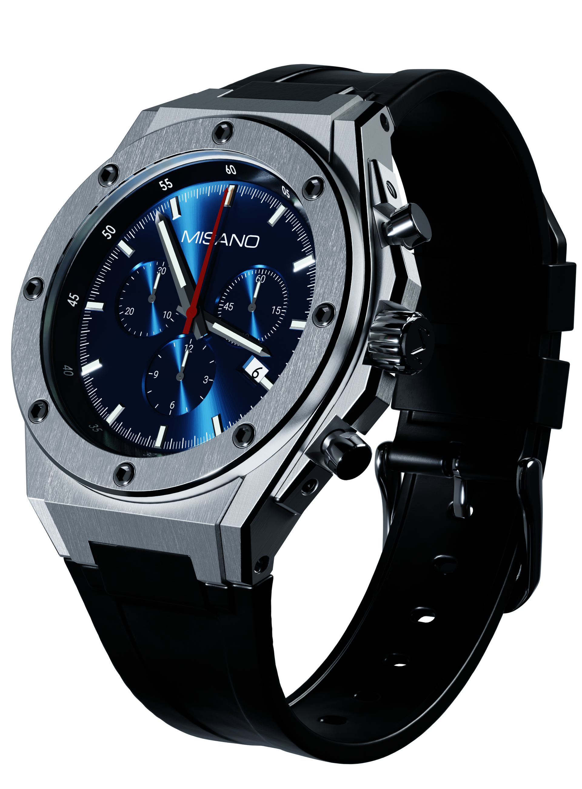 Blue Dial Silicone Strap - Main Image